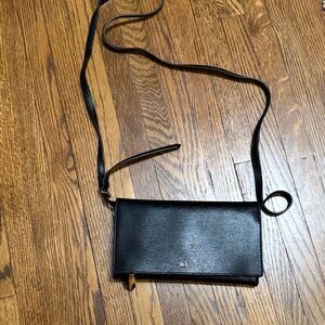 Ralph Lauren Black Crossbody Bag with Gold Accents